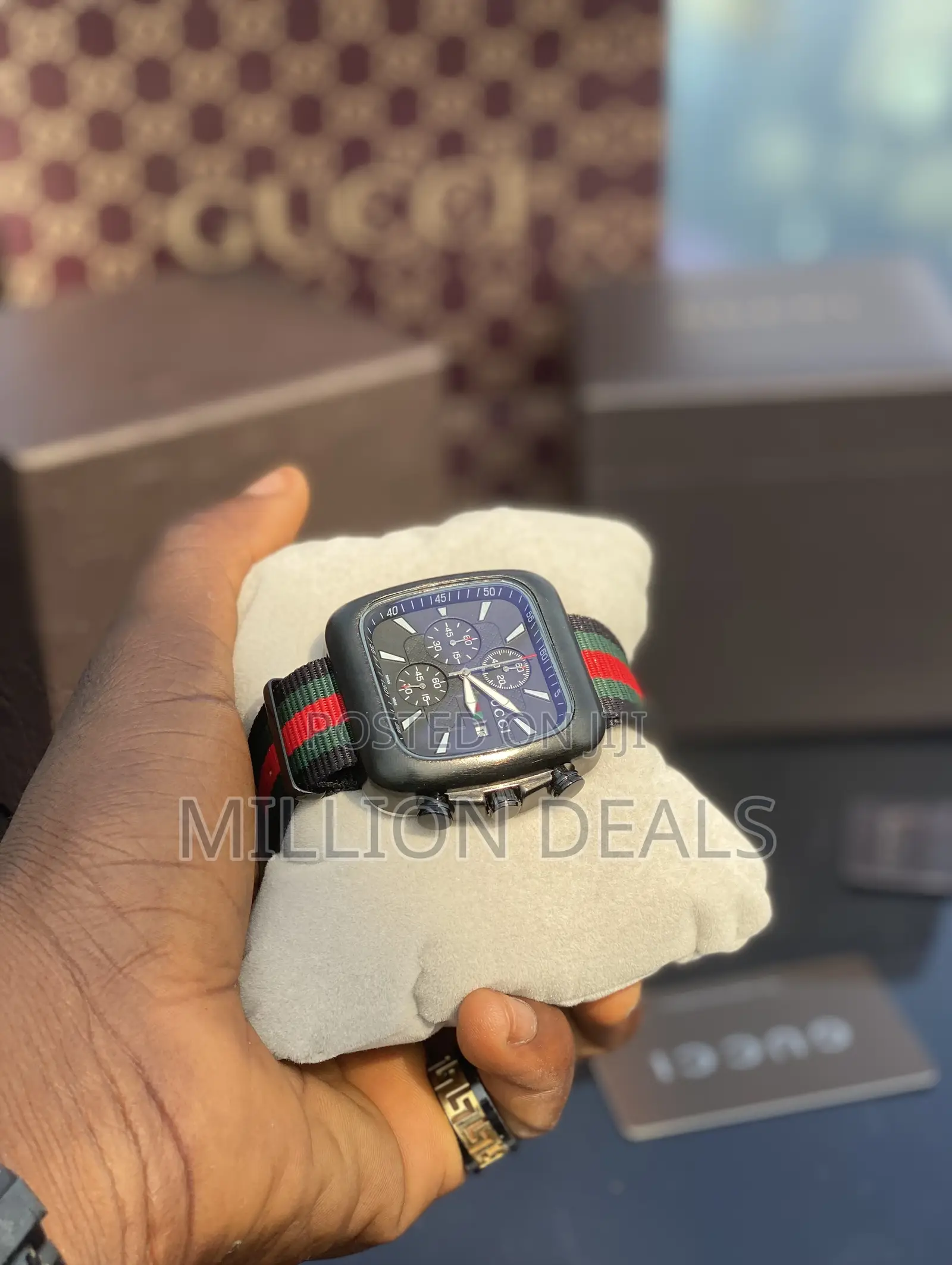 Luxe Active Chronograph Men’S Black Wrist Watch