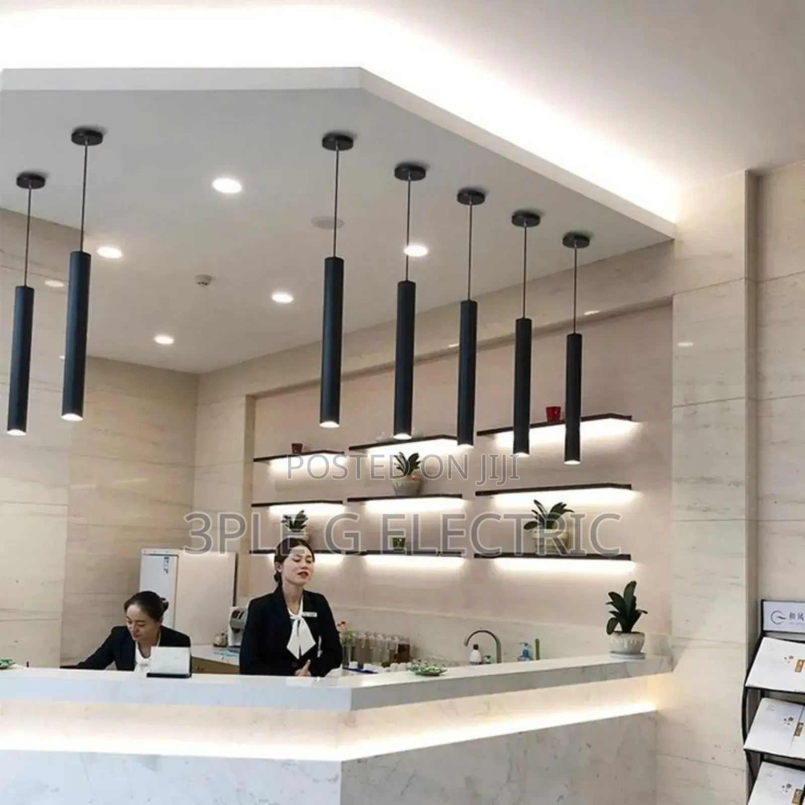 Morden Black Led Dropping Pendant Lamp