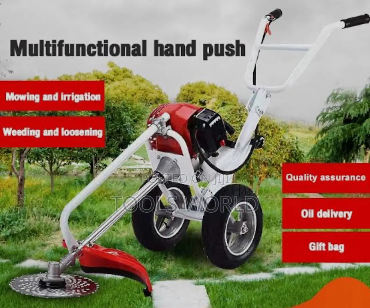 Wheel Hand Push Lawn Mower Brush Cutter Machine