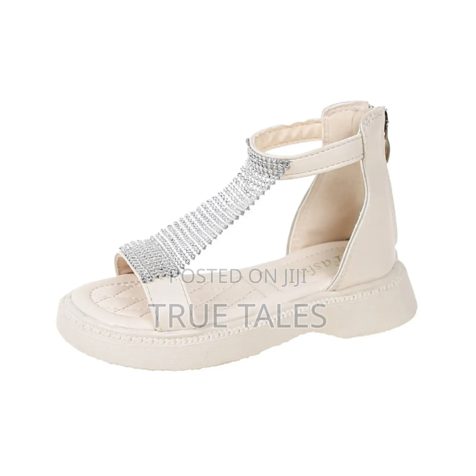 Girls' Quality Solid Sandals With Mesh Design Sizes 25 To 37