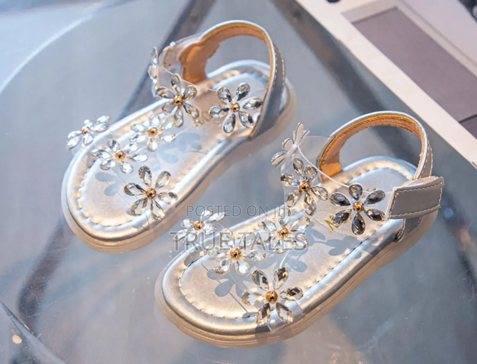 Girls' Crystal Embellished Sandals Sizes 25 To 36