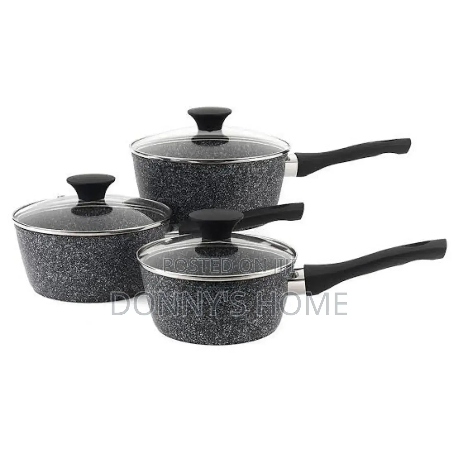 Salter Megastone 3 Piece Non-Stick Sauce Pan