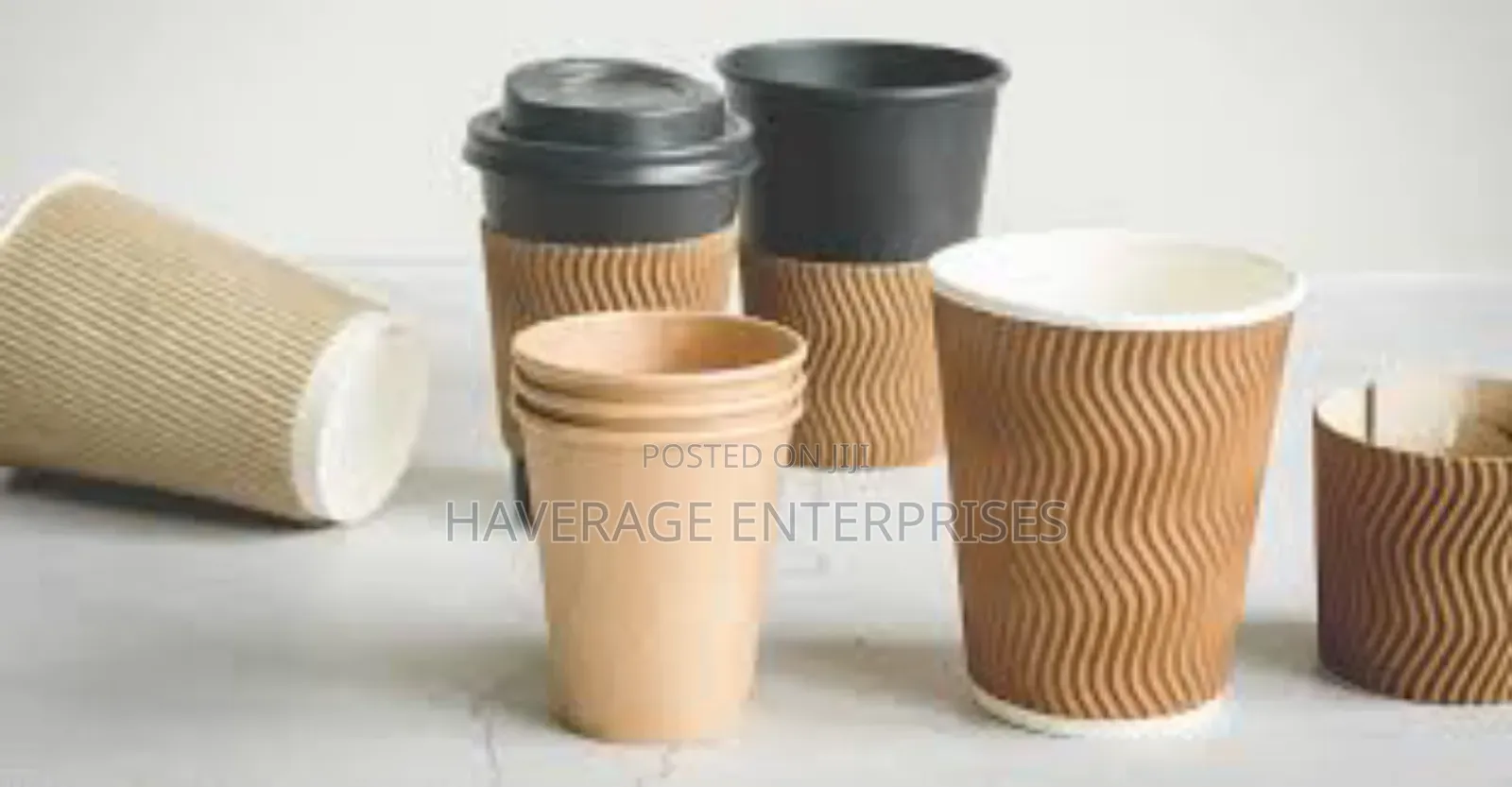 Double Layer Paper Coffee/Tea Cups With Lids - 500 Pieces -