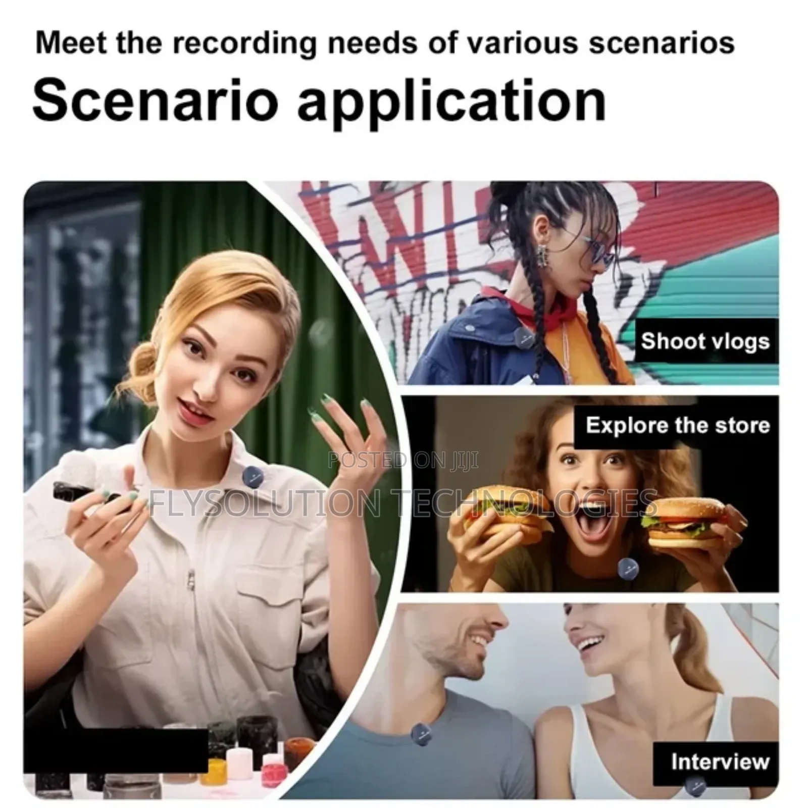 Wireless Magnetic Collar Microphone For Video Recording
