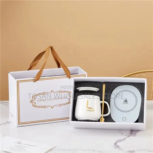 Ceramic Coffee Cup With Automatic Heating Pad