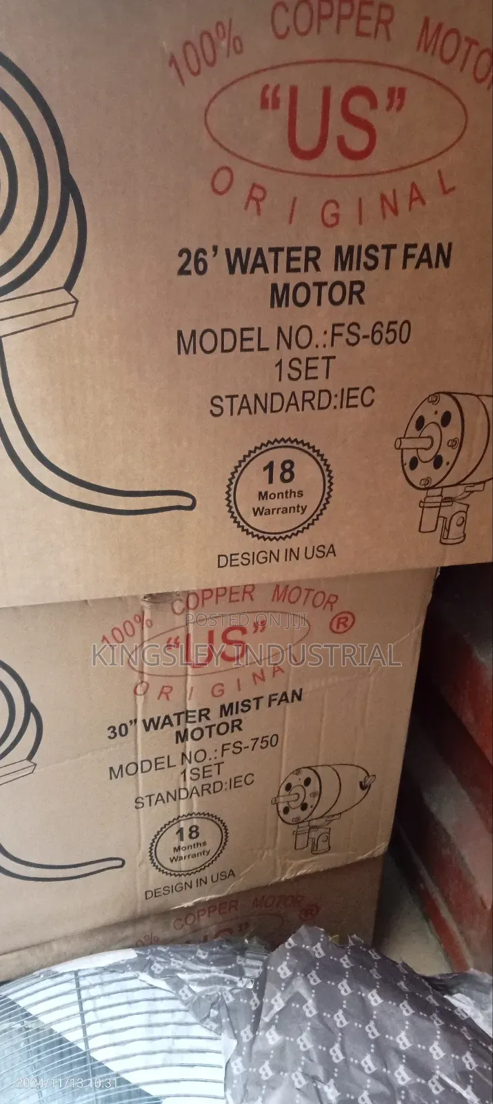 26'' Inches Water Mist Fan
