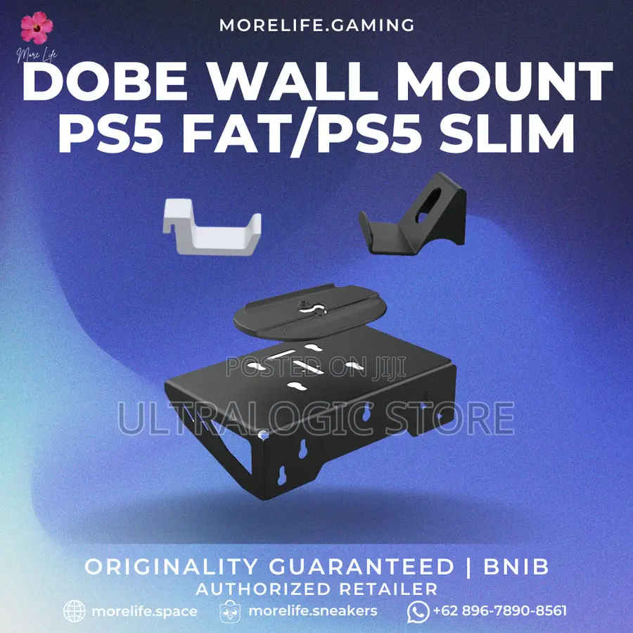 New Dobe Wall Mount, Bracket For Ps5, Ps5 Slim Console Stand