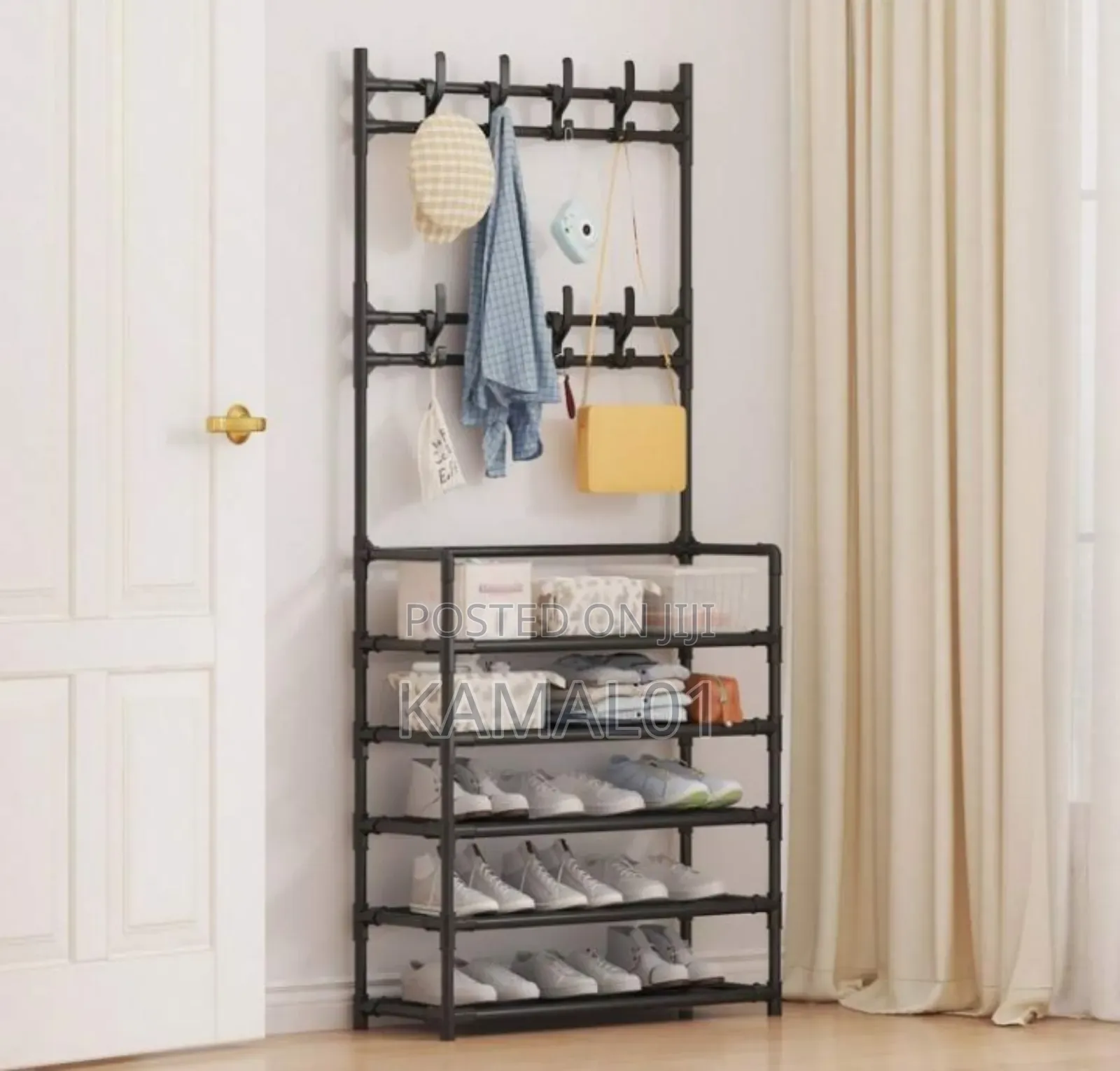 Bedroom/Living Room Coat Rack, Shoe Rack, Storage Wardrobe
