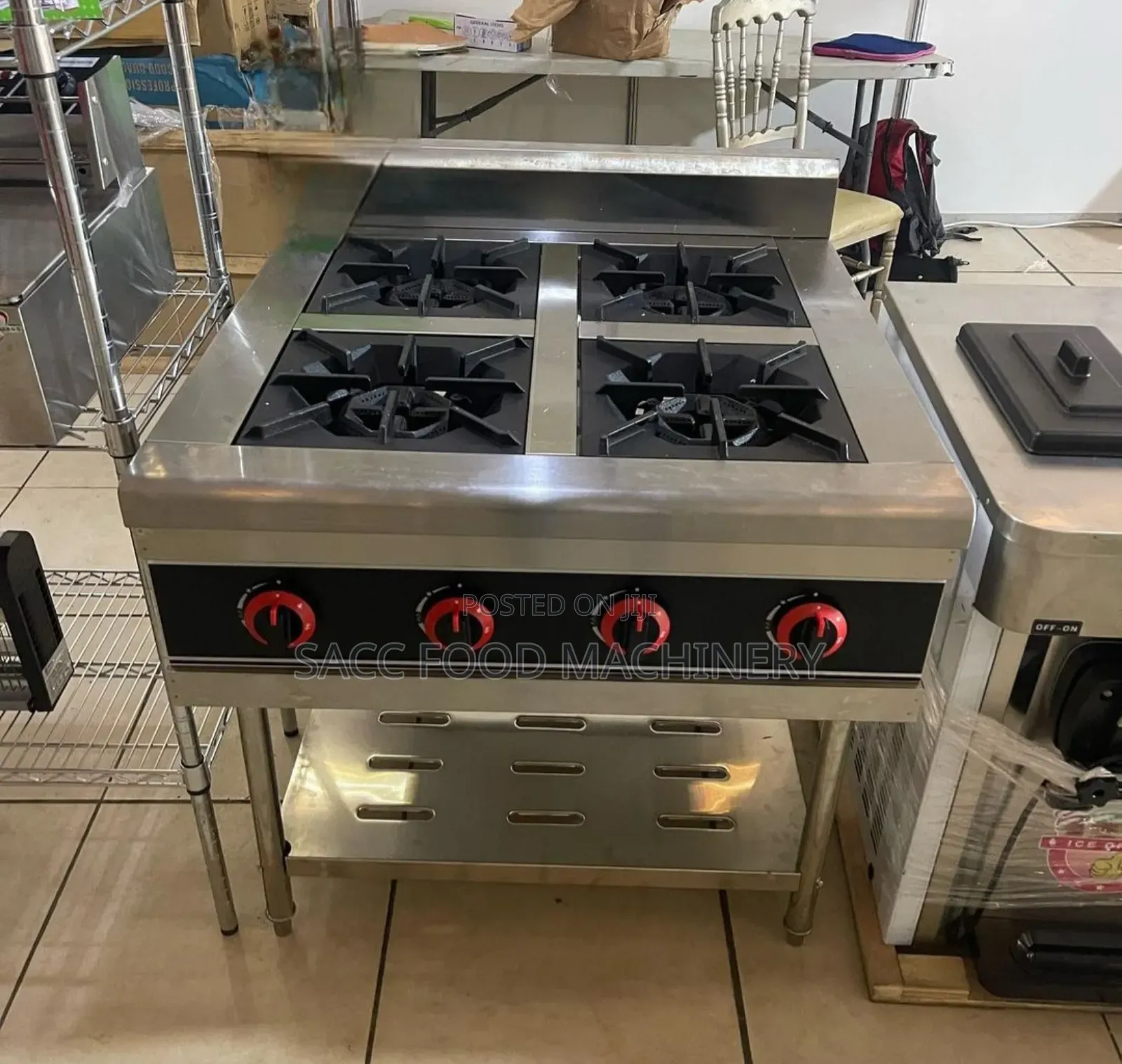 Industrial 4 Burner Cooker Without Oven