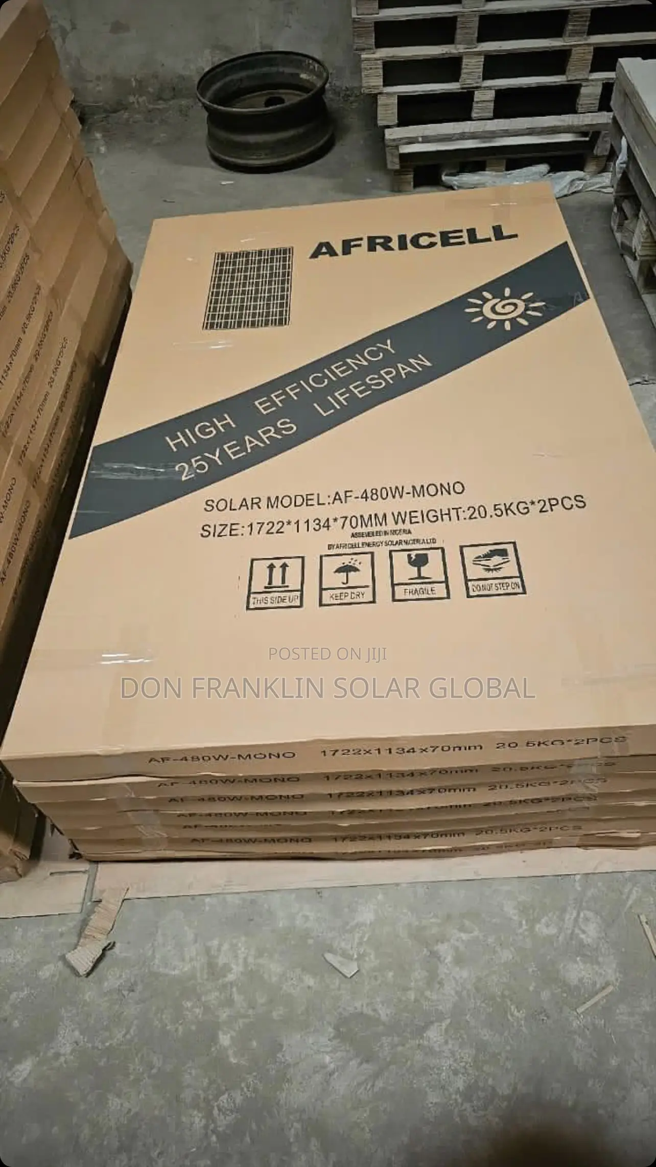 480watts Africell Monocrystalline Solar Panel Brand New