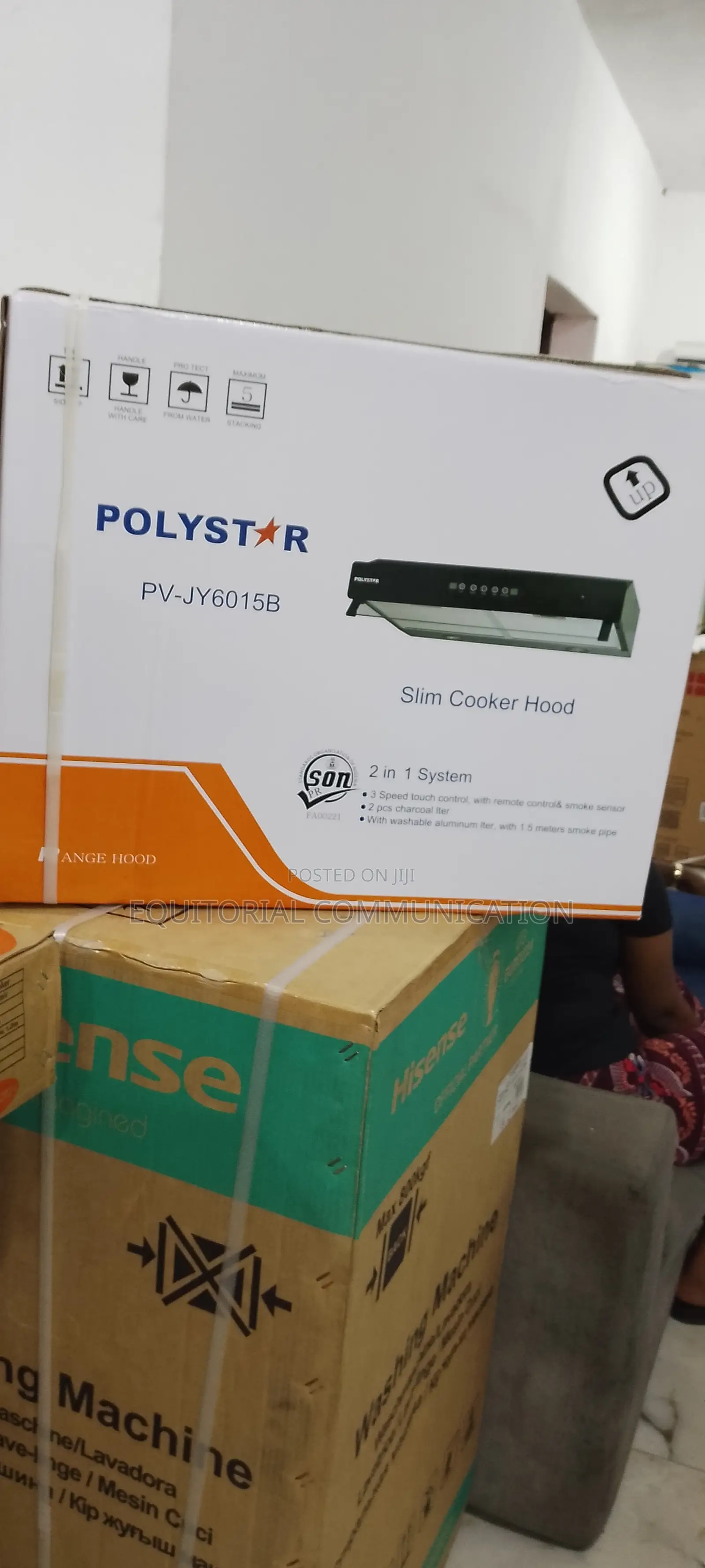 Polystar Slim 2 in 1 Durable Build Cooker Hood