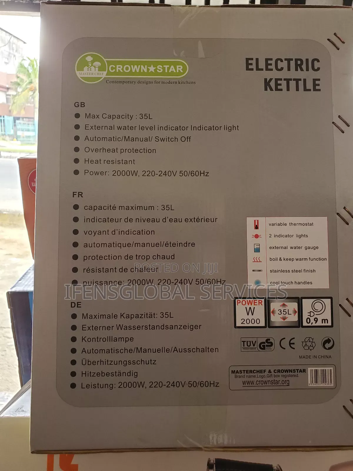 35litres Industrial Crown Star Kettle