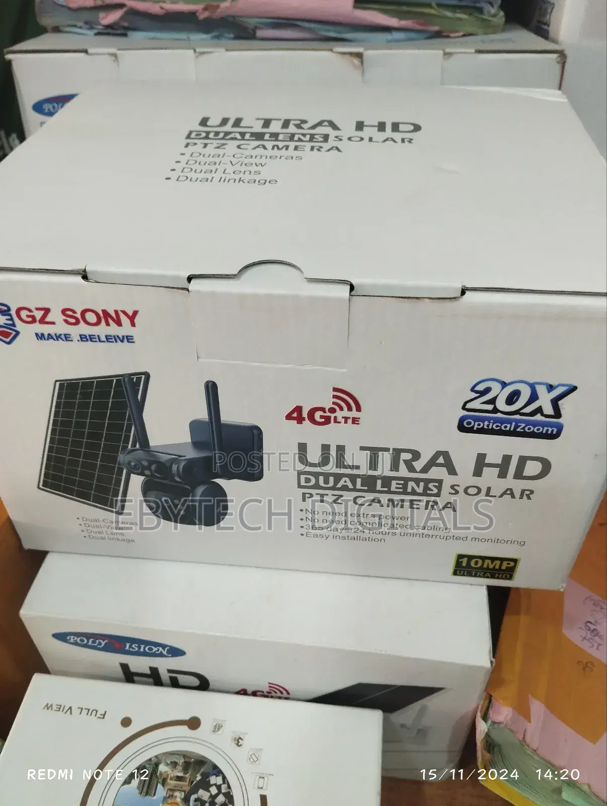 10mp 20x Optical Size Ultra Hd Dual Lens Solar PTZ Camera