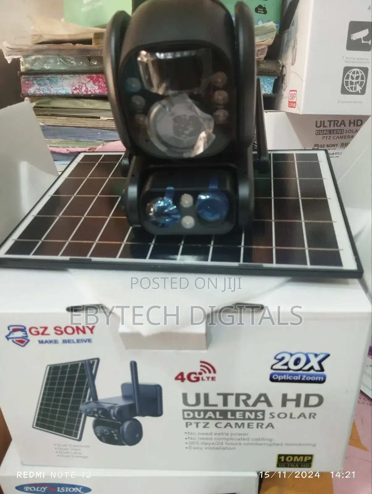 10mp 20x Optical Size Ultra Hd Dual Lens Solar PTZ Camera