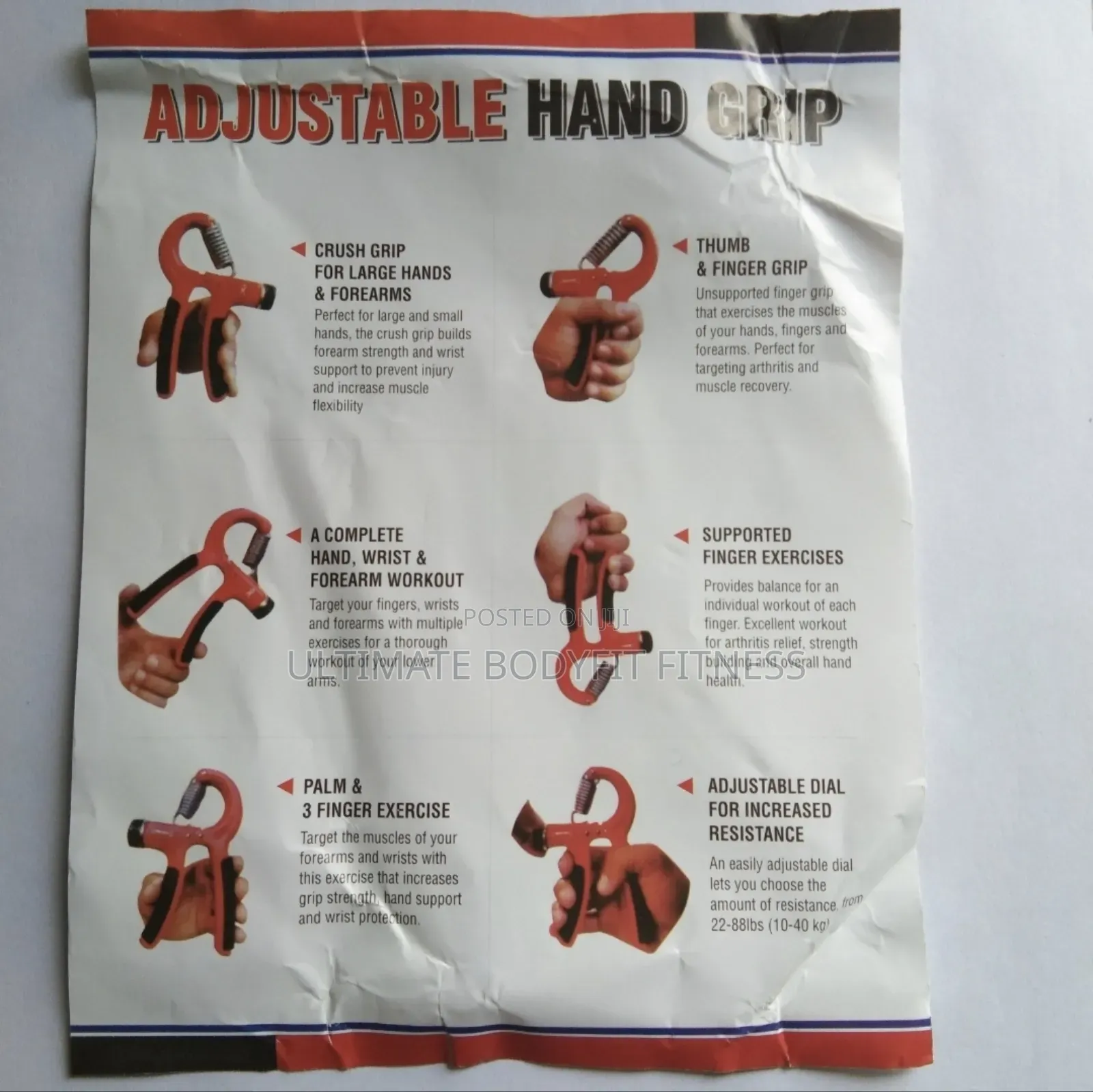 Brand New Adjustable Resistance Hand Gripper