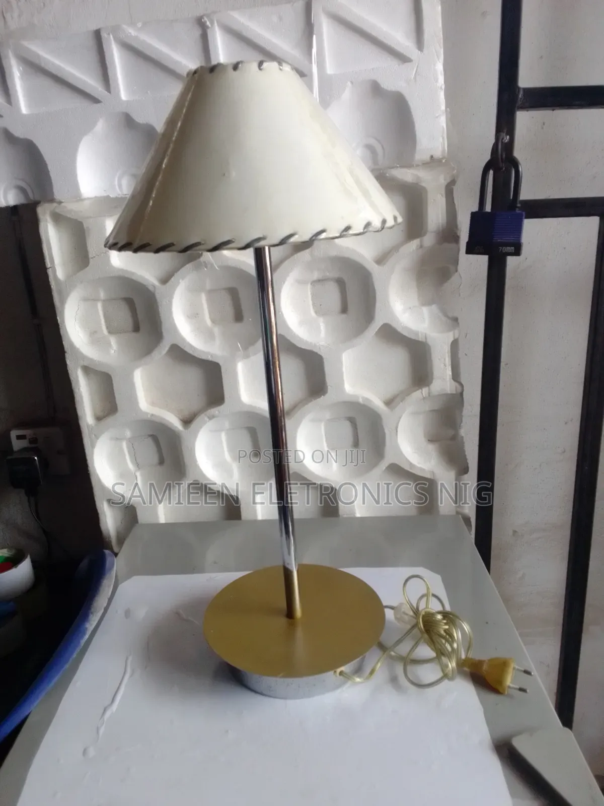 Newly Arrived Bedside Lamp, Gold Frame, Diamond Cast Ava