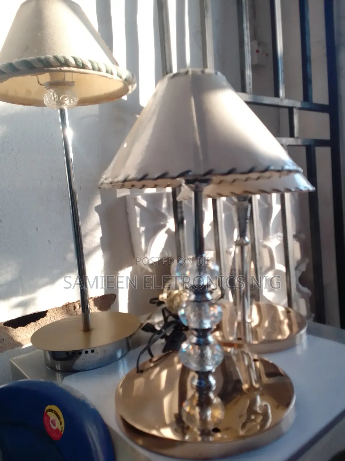 Newly Arrived Bedside Lamp, Gold Frame, Diamond Cast Ava