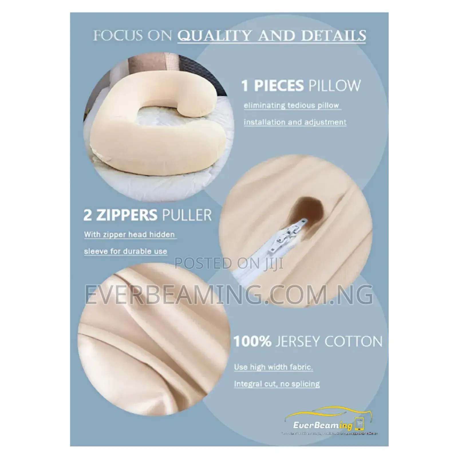 Pregnancy and Maternity Pillow_ Cream