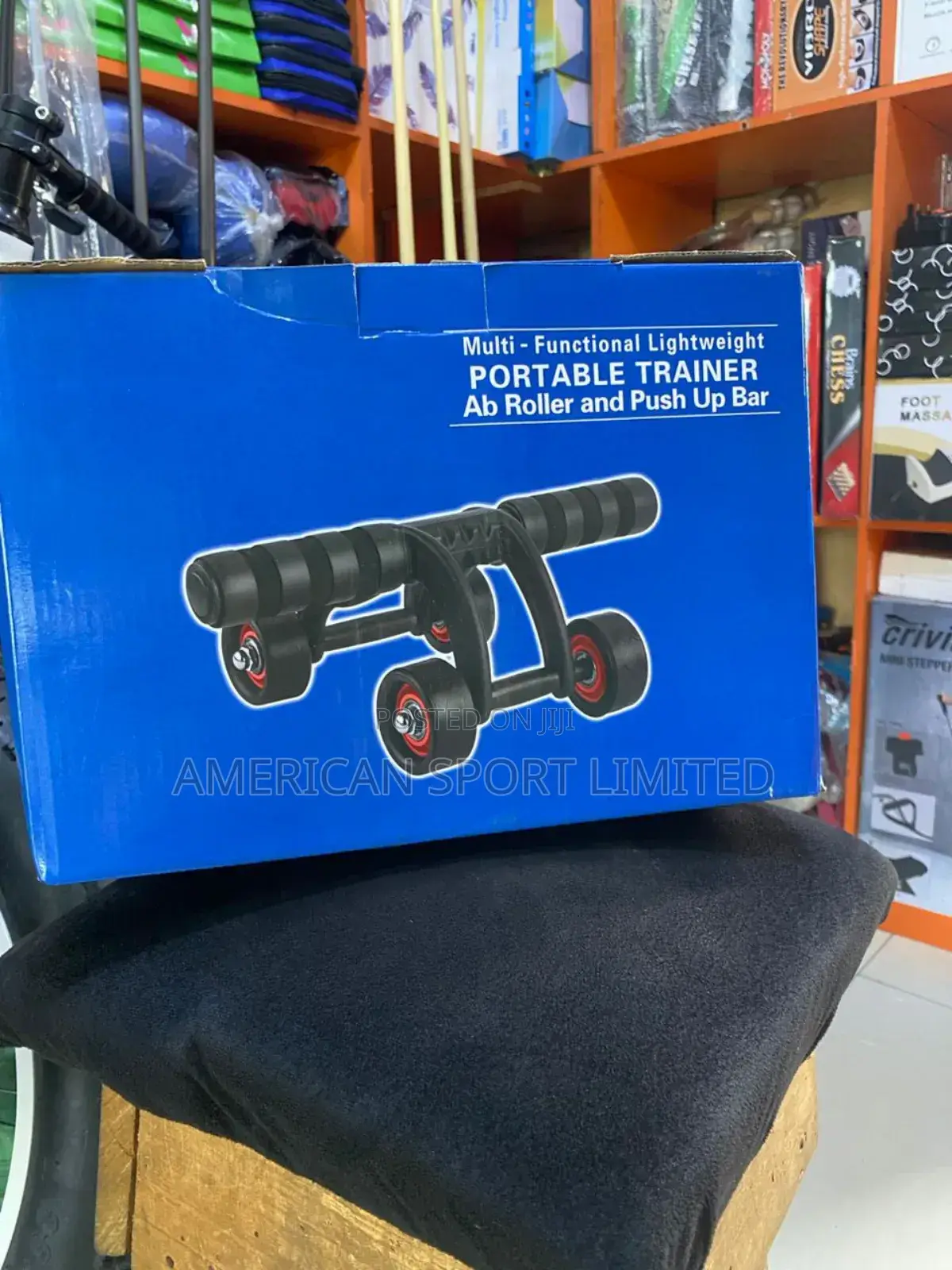 Portable Trainer Ab Roller and Push-Up Bar