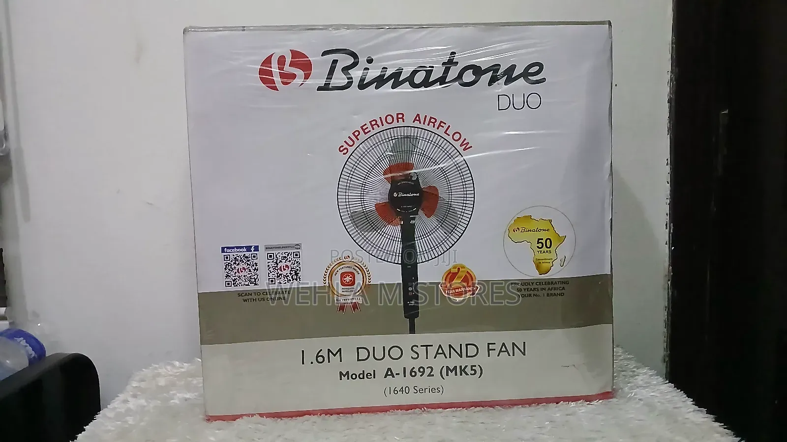 Binatone 1.6m Duo Stand Fan - A-1692(Mk5)