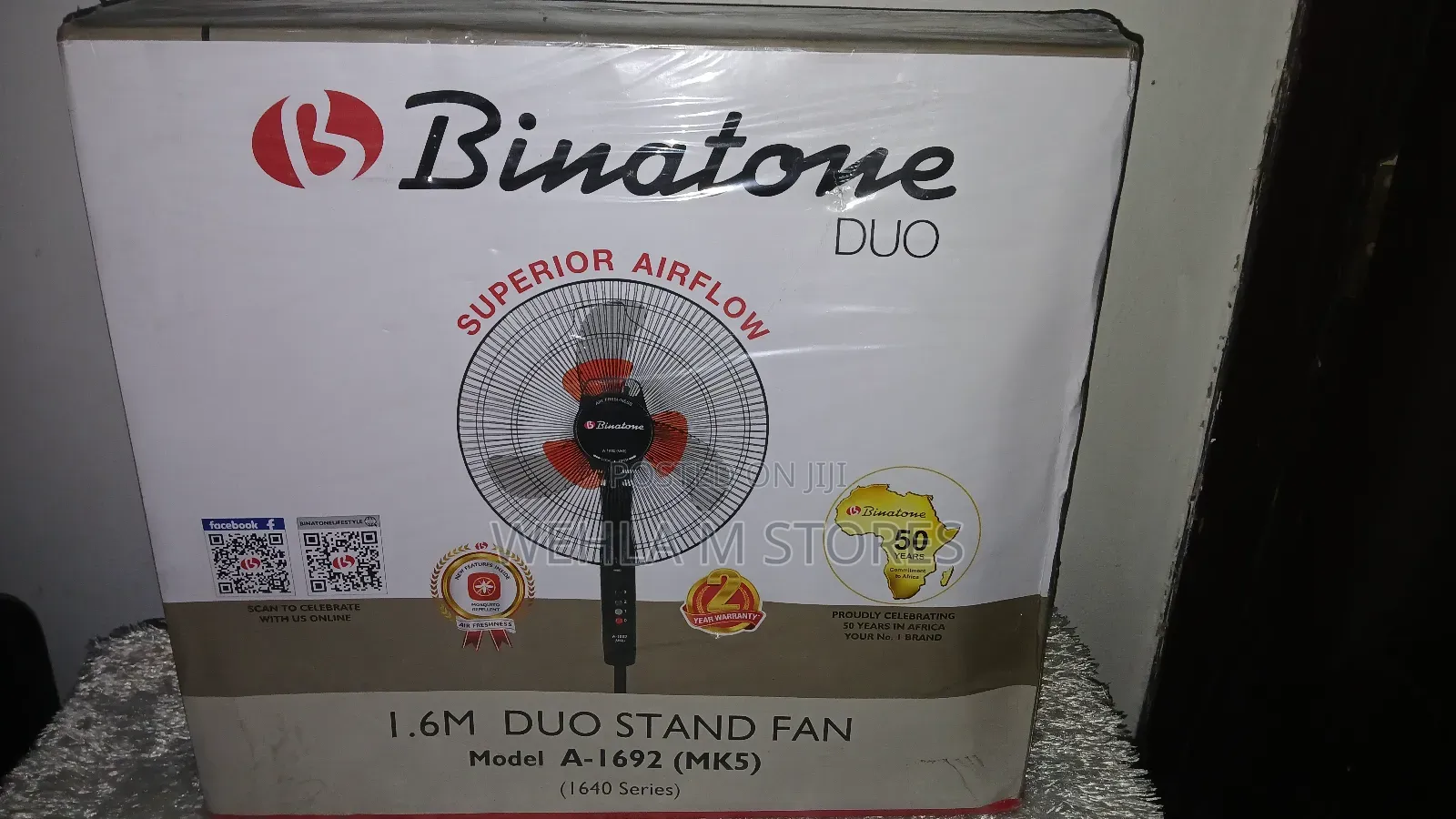 Binatone 1.6m Duo Stand Fan - A-1692(Mk5)