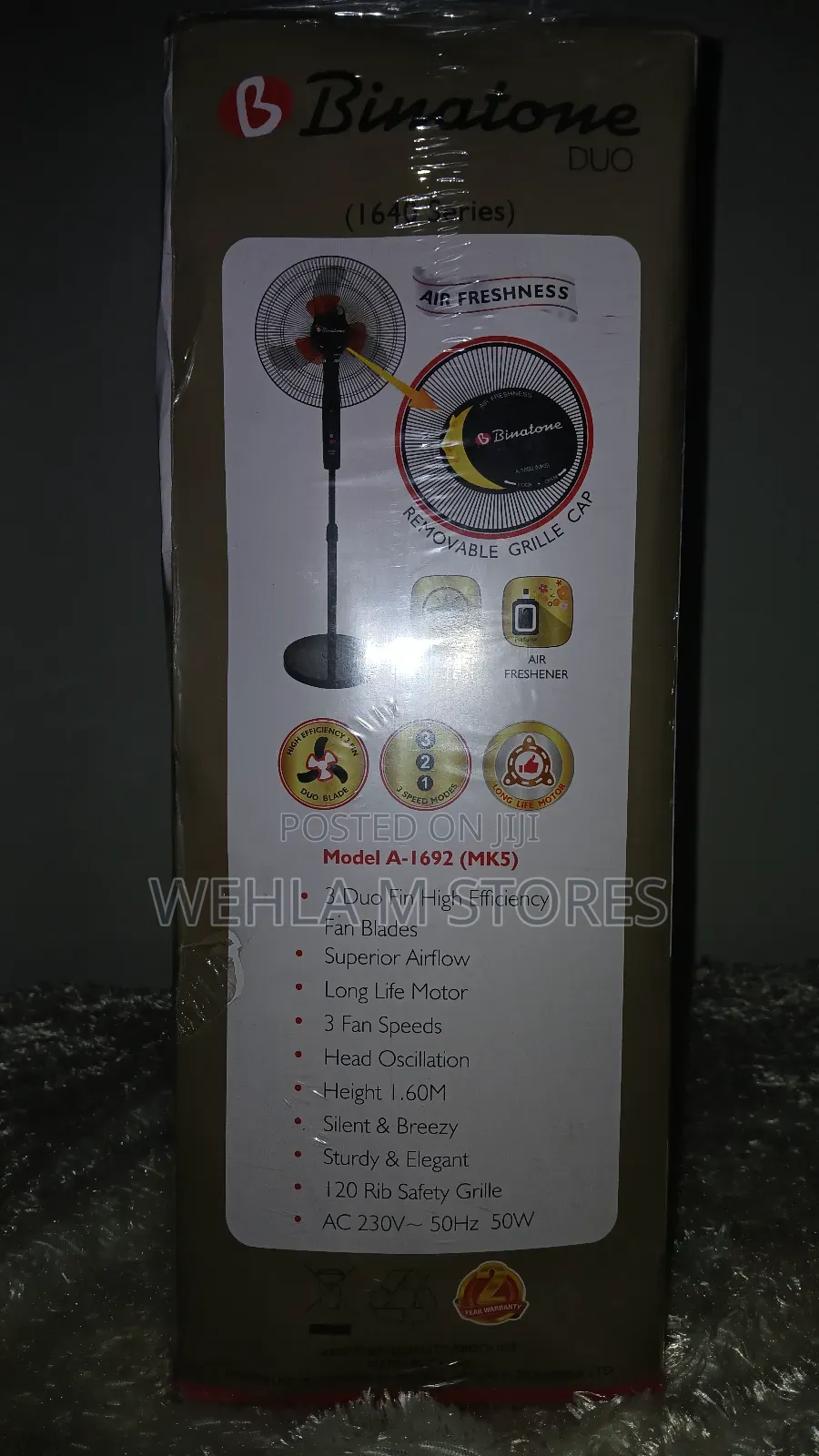 Binatone 1.6m Duo Stand Fan - A-1692(Mk5)