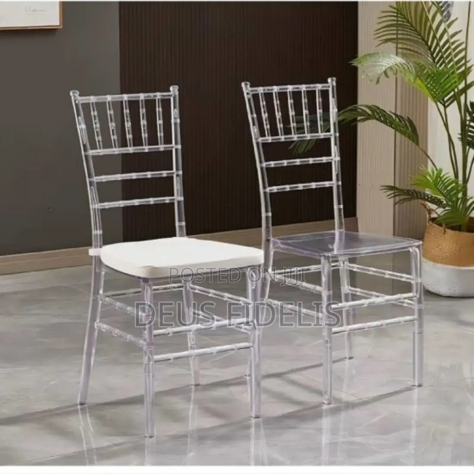 Clear Plastic Resin Transparent Event Chiavari for Wedding