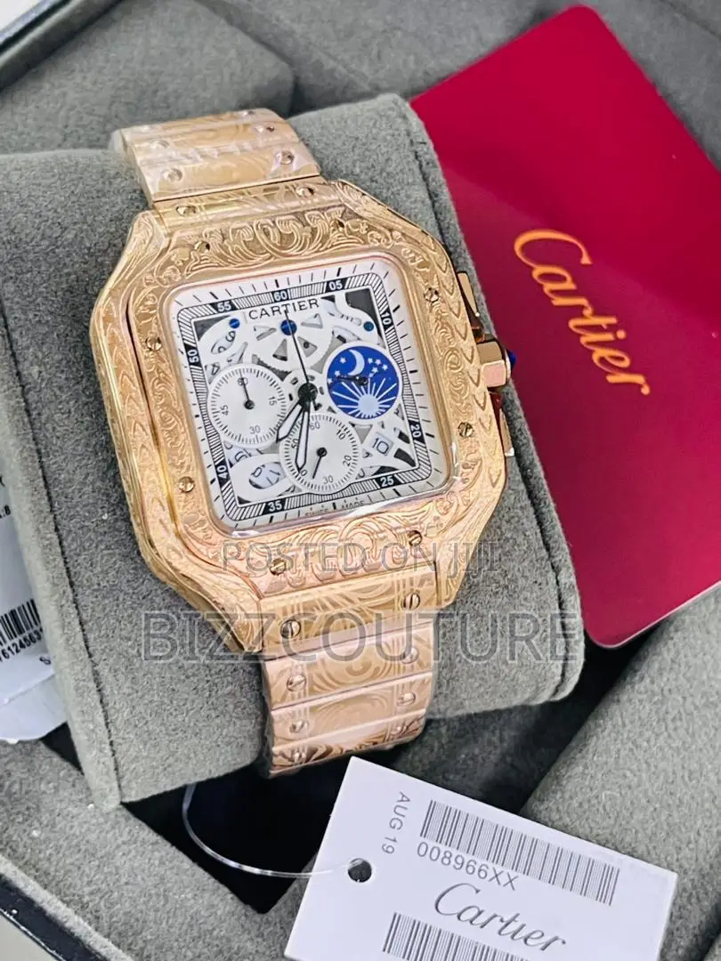 Original Cartier Chronograph Gold Chain Watch Is Available
