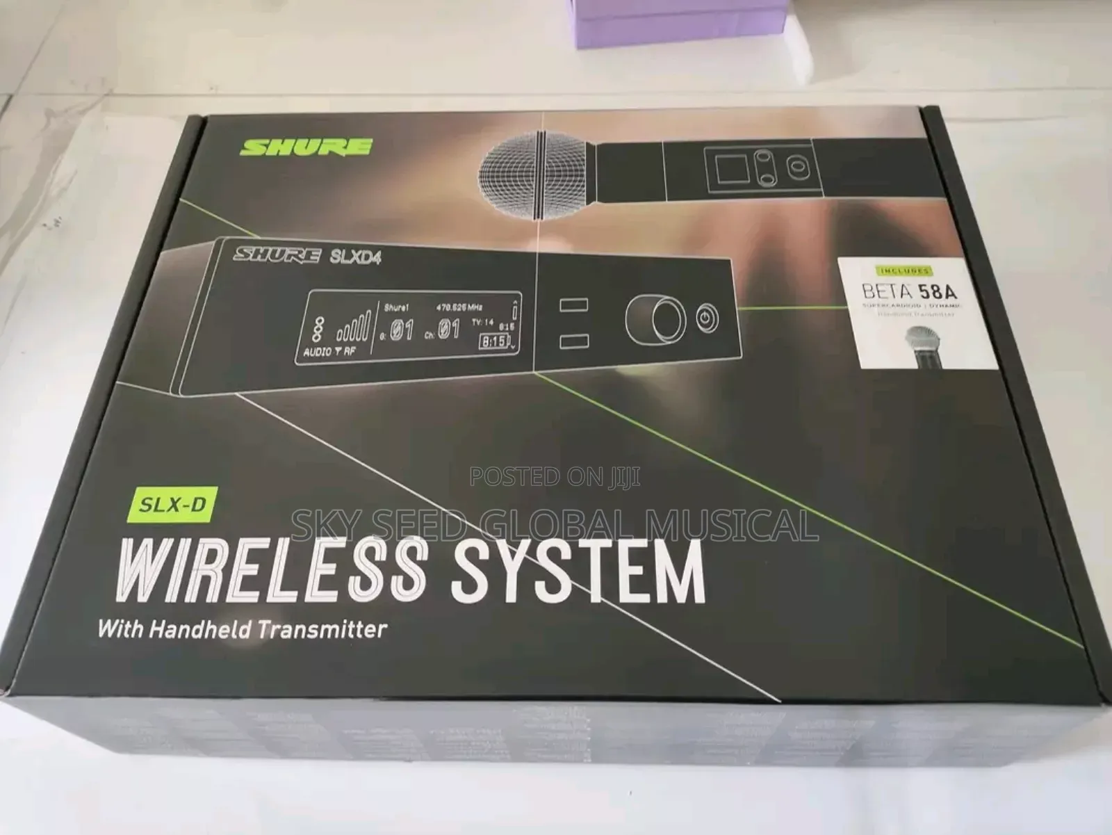 SLX-D4, Original Beta58a Digital 1000meter Shure Wireless Mic
