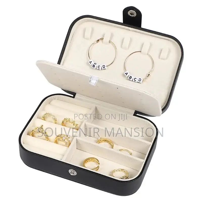 Leather Jewelry Storage Box Organizer