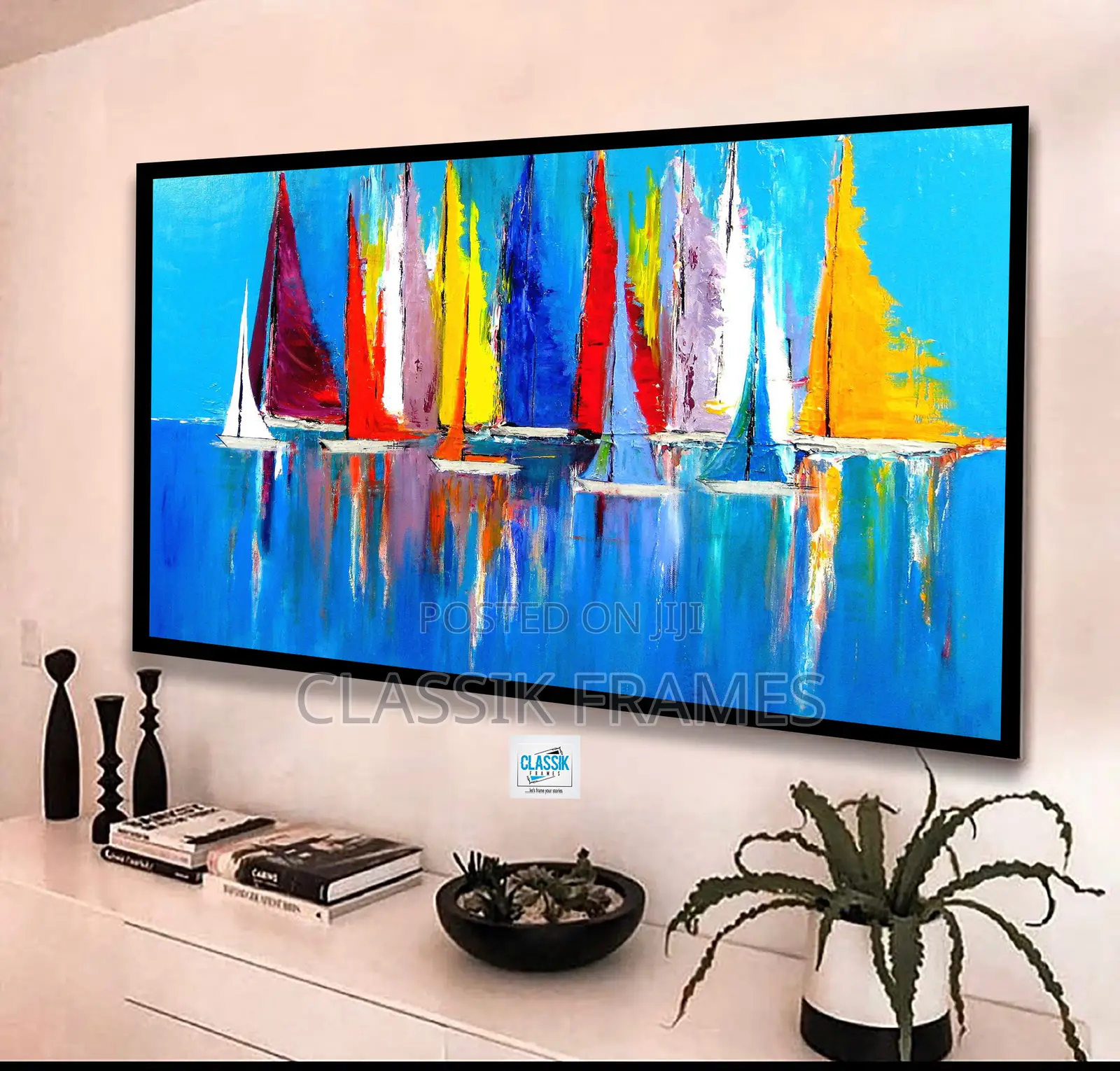 HD Framed Moon Light Digi Painting Wallart