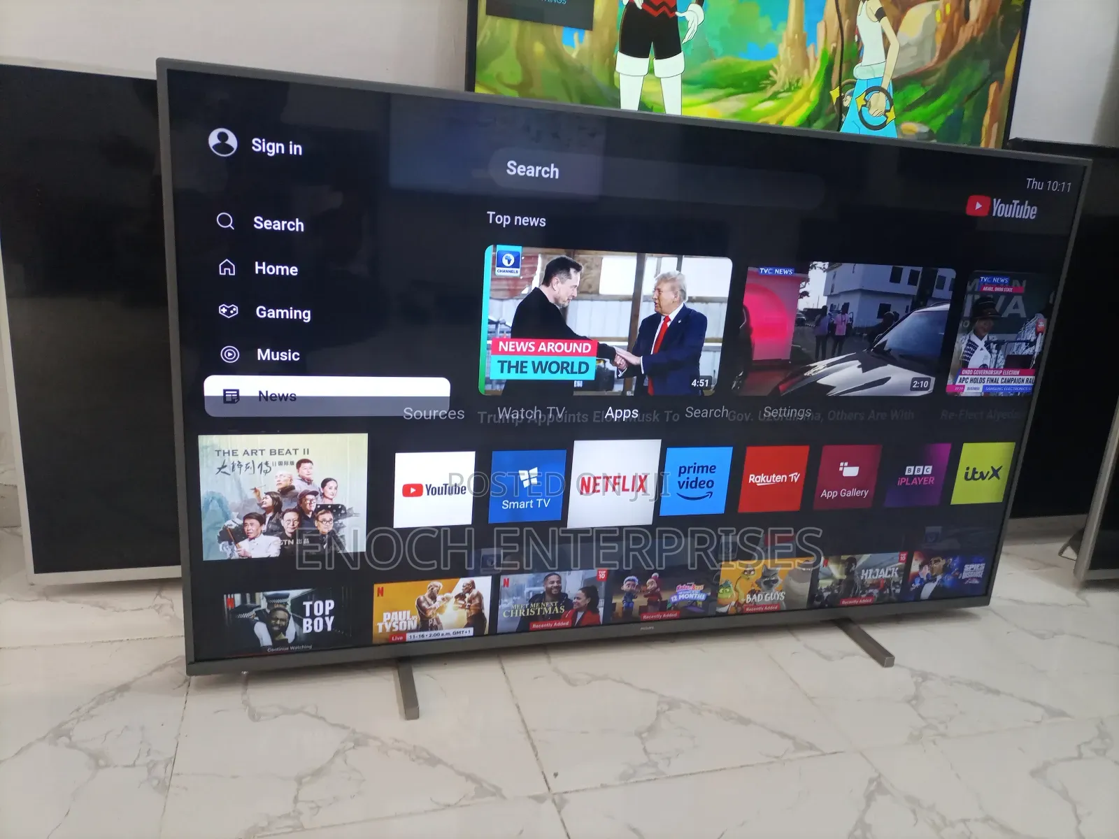 55 Inches Philip Smart TV UK Used Full Smart