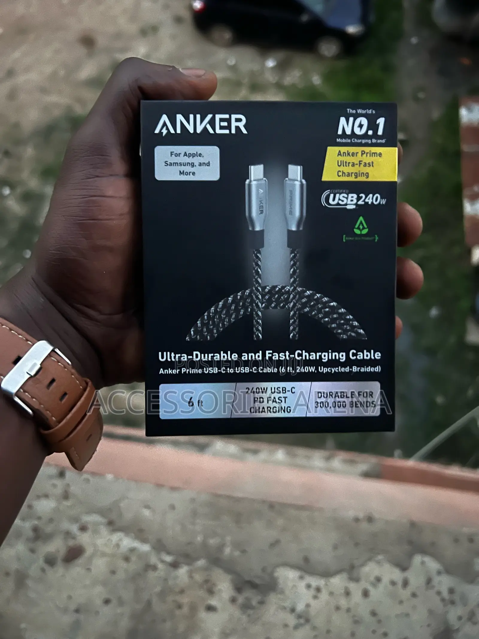Anker Prime USB-C to USB-C Cable (6ft,240W,Upcycled-Braided)
