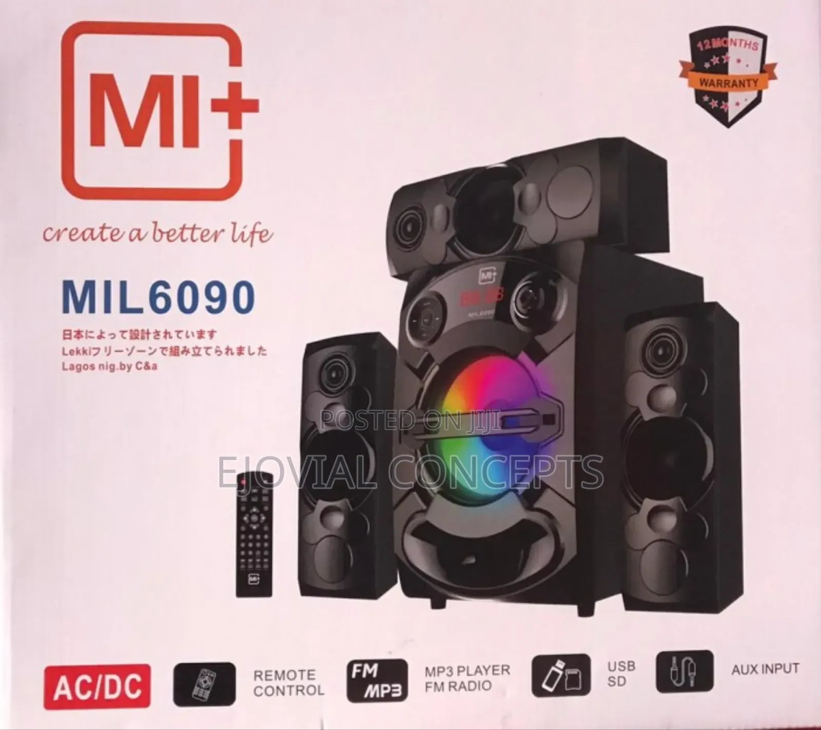 Mi+ MIL6090 Bluetooth Multimedia Speakers Home Theater
