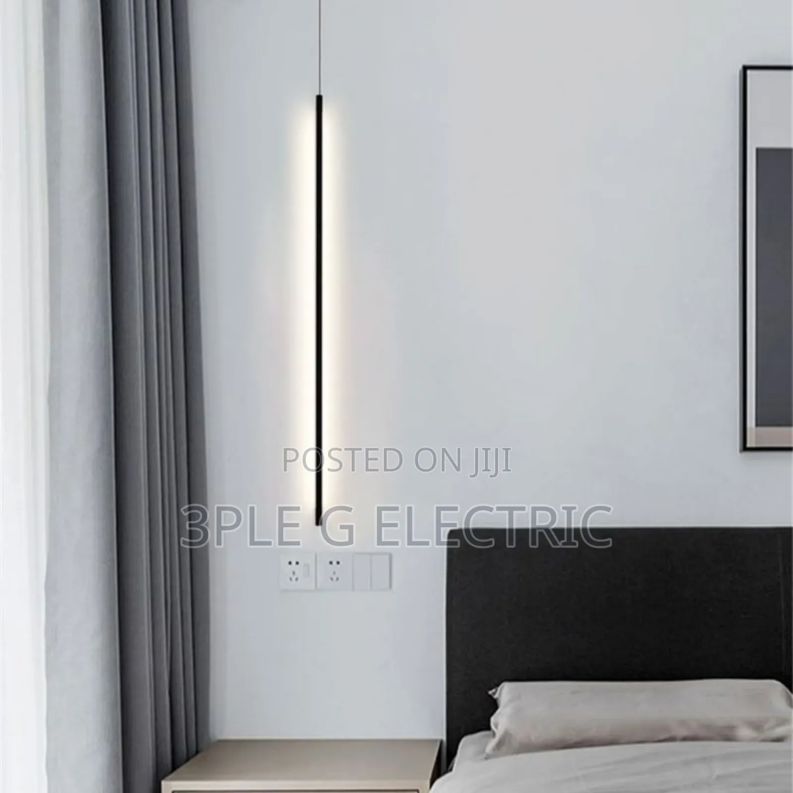 Single Tube Pendant Light for Bedside