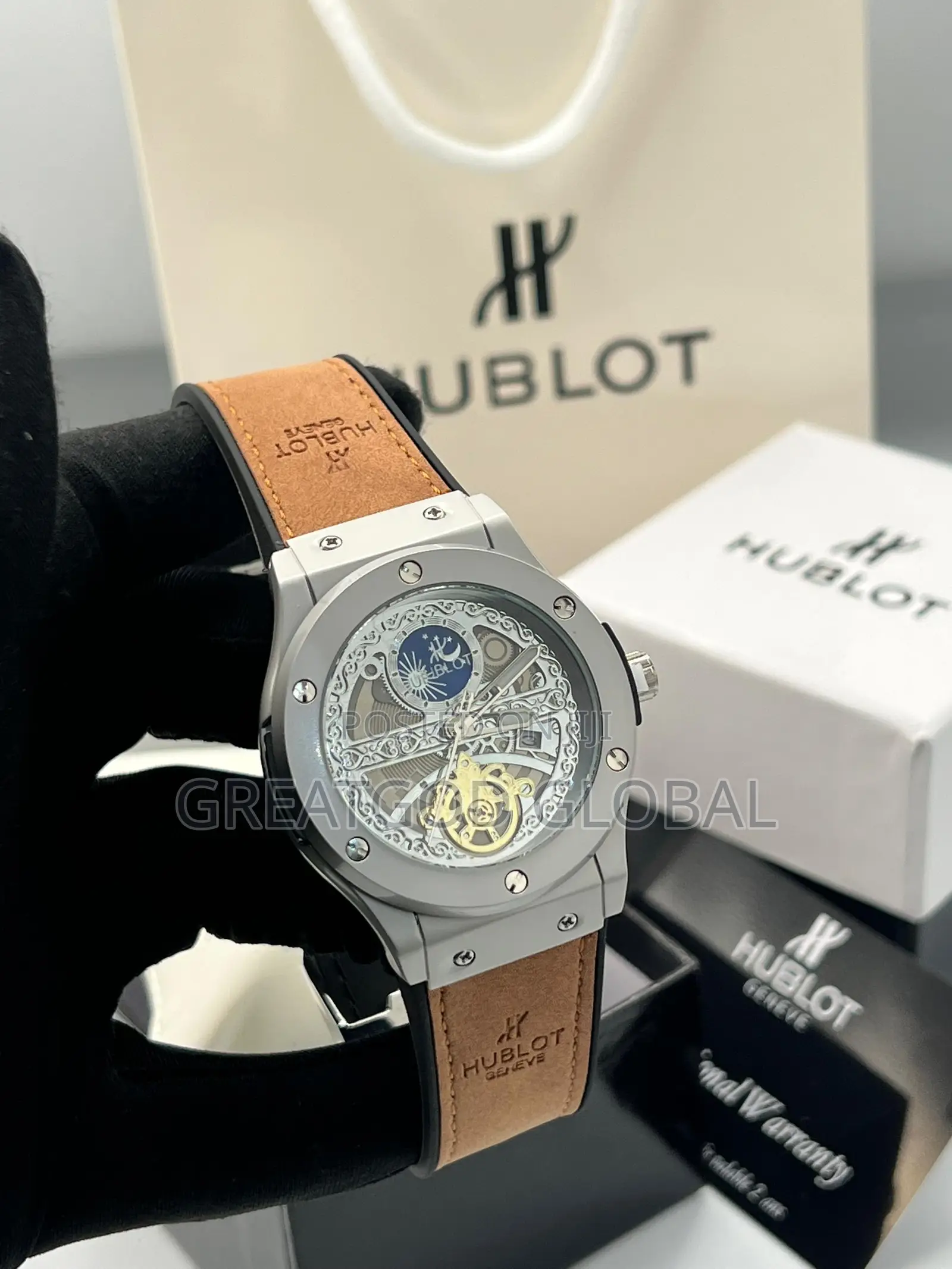 Hublot With the Full Box, Extra Hublot Carrier Bag a Card