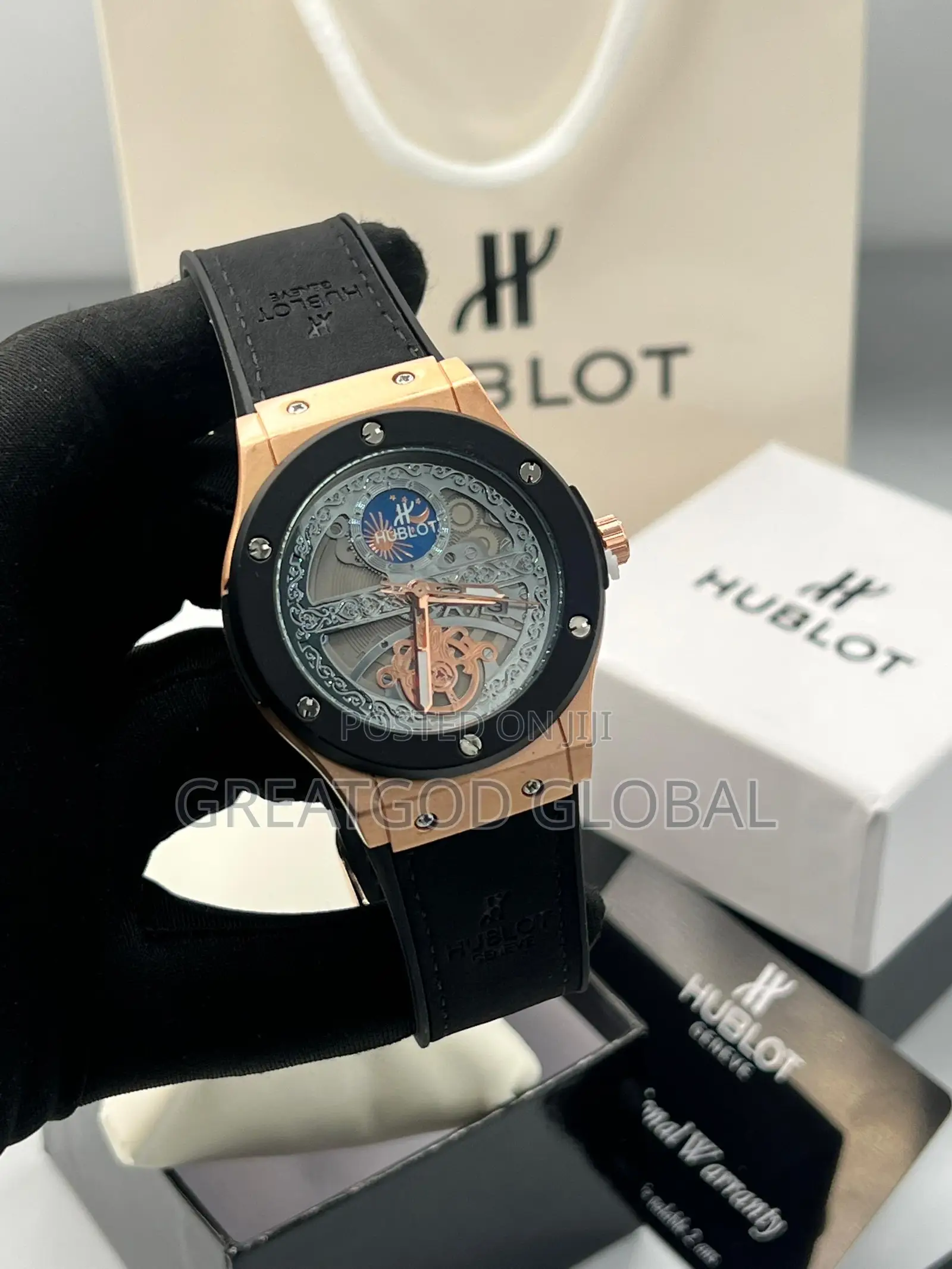 Hublot With the Full Box, Extra Hublot Carrier Bag a Card
