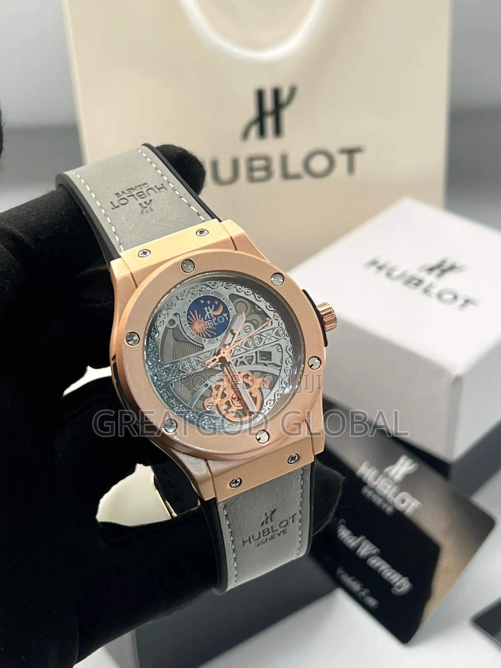 Hublot With the Full Box, Extra Hublot Carrier Bag a Card