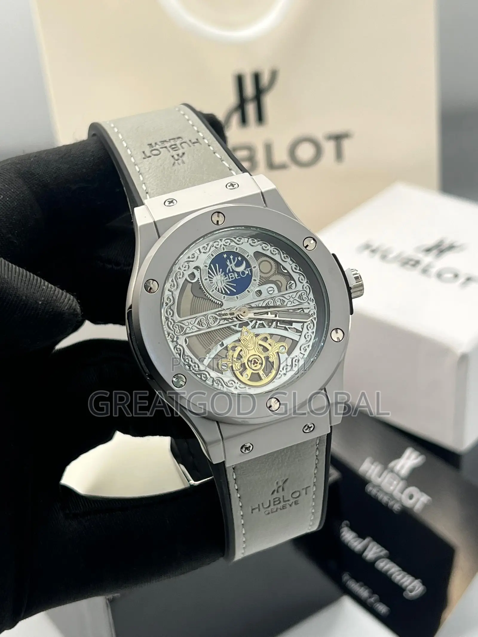 Hublot With the Full Box, Extra Hublot Carrier Bag a Card