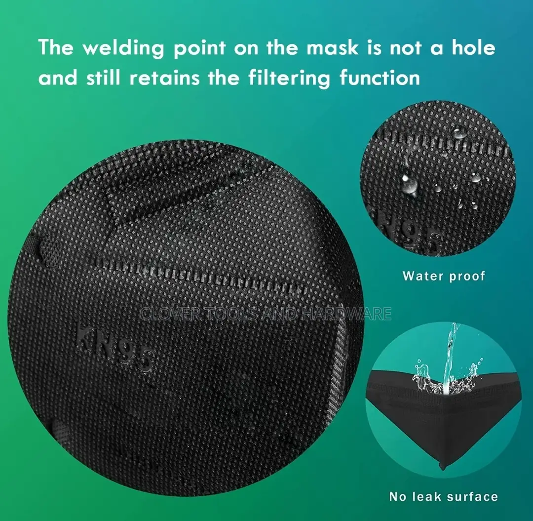 KN95-5 Layer Face Mask (10 Pcs) Black