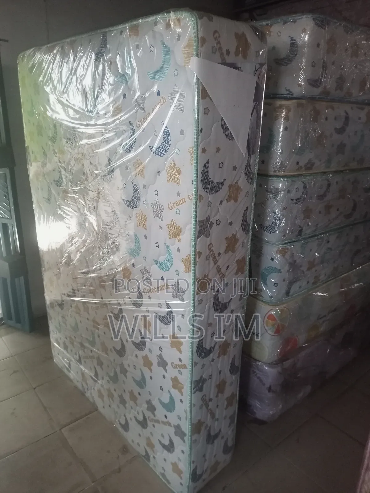 4 and Half by 12 Inches Semi Orthopedic Green Earth Mattress
