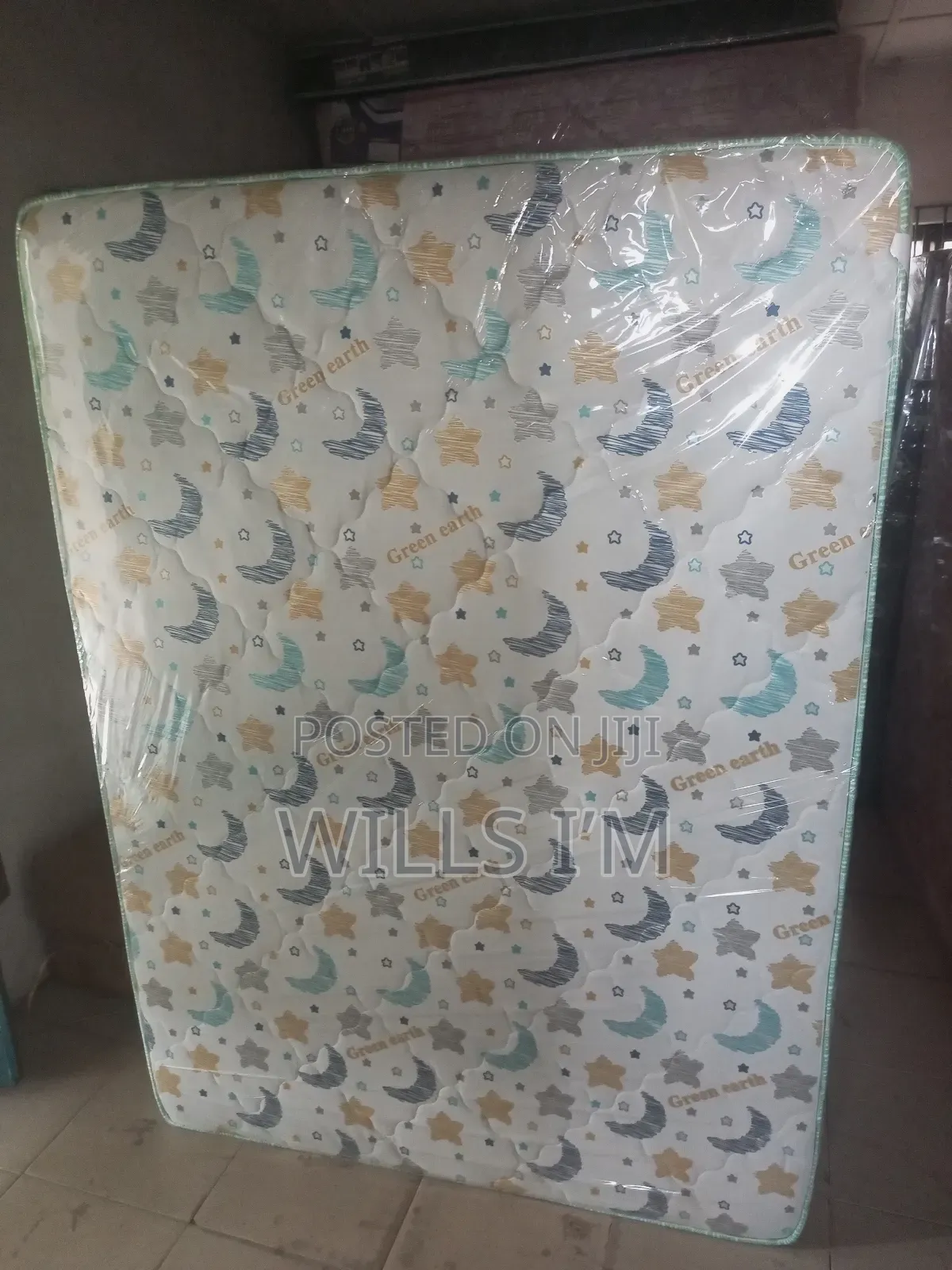 4 and Half by 12 Inches Semi Orthopedic Green Earth Mattress