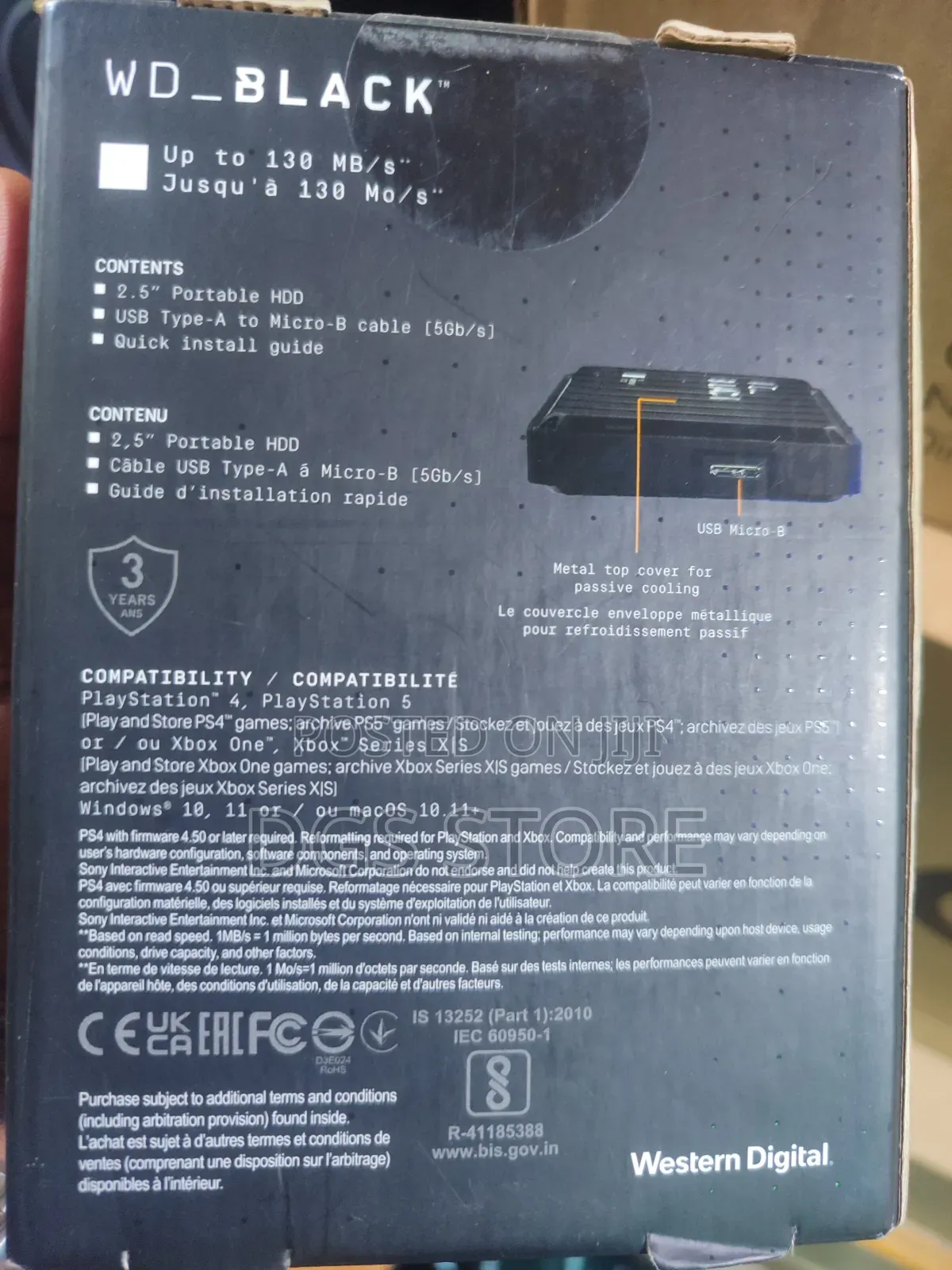 WD Black P10 Game Drive 5tb 130mbs Playstation, Xbox, PC