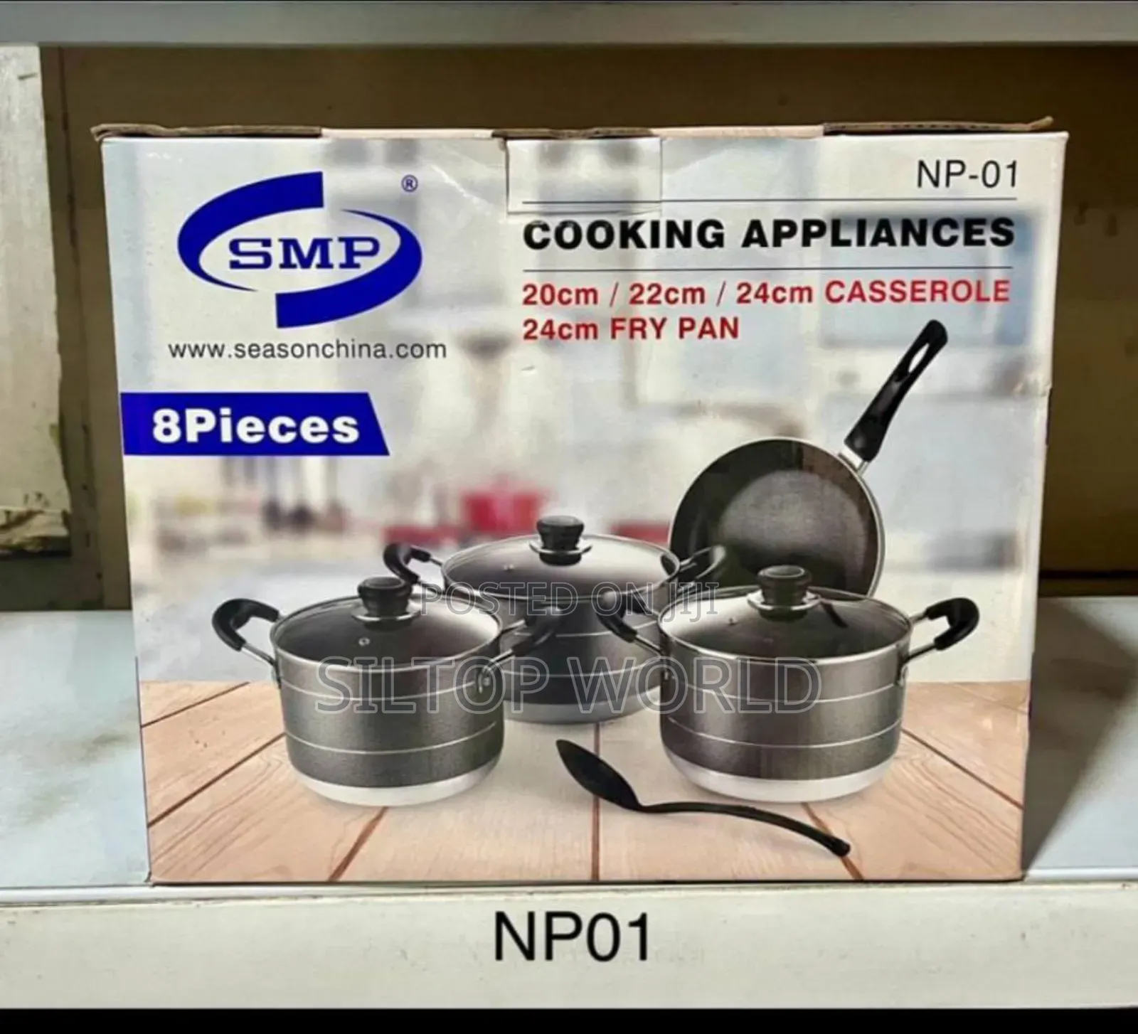 8pcs of Quality SMP Non-Stick Cookware With Frying and Spoon