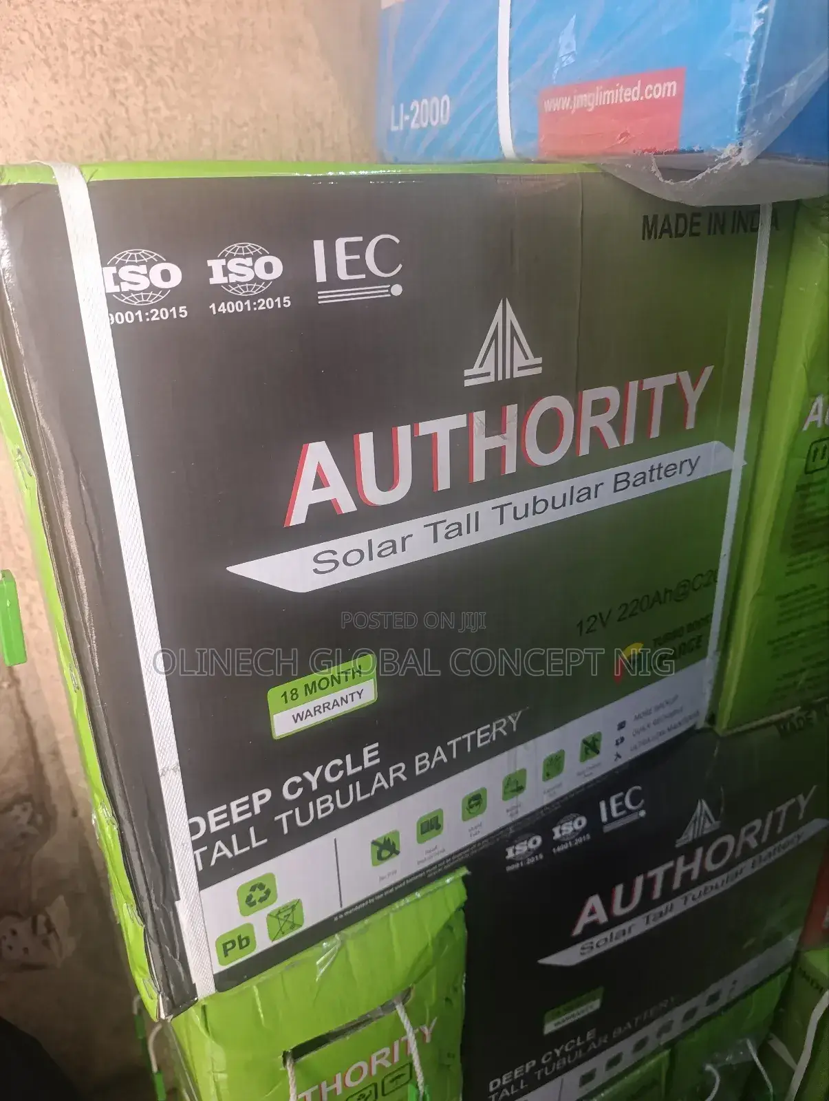 220 Ah 12 v Authority Tall Tubular Inverter Solar Battery