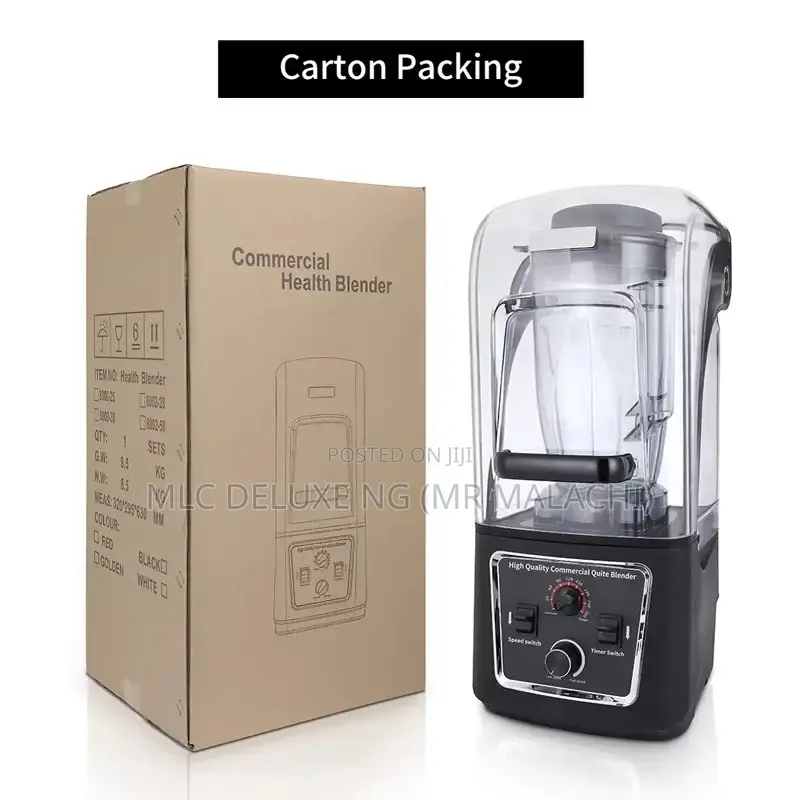 High Performance 4L Silent Blender(Black/Red)Kitchen Blender