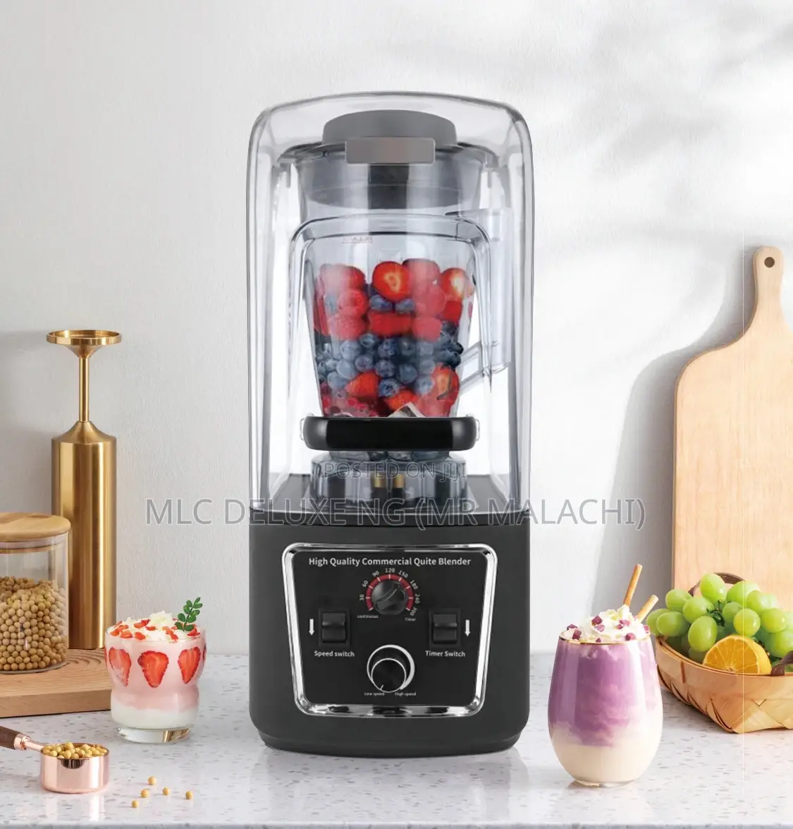 High Performance 4L Silent Blender(Black/Red)Kitchen Blender