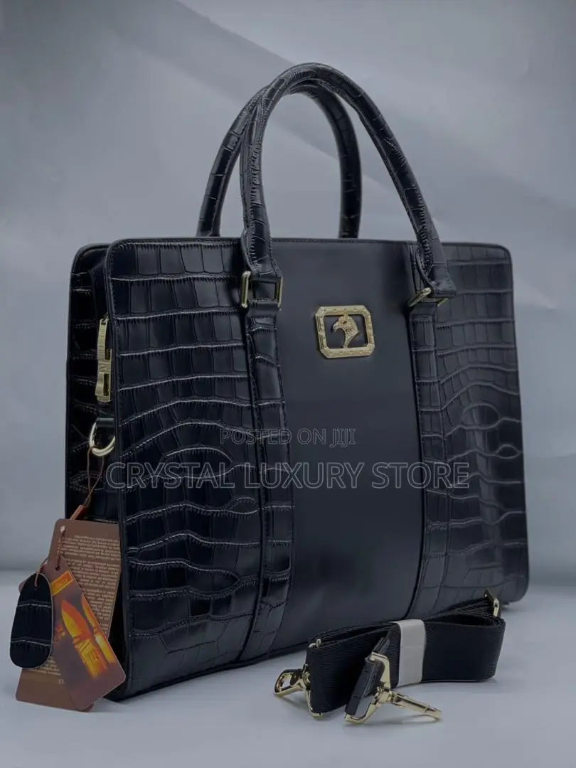 STEFANO RICCI Quality Luxury Genuine Leather Laptop Bag