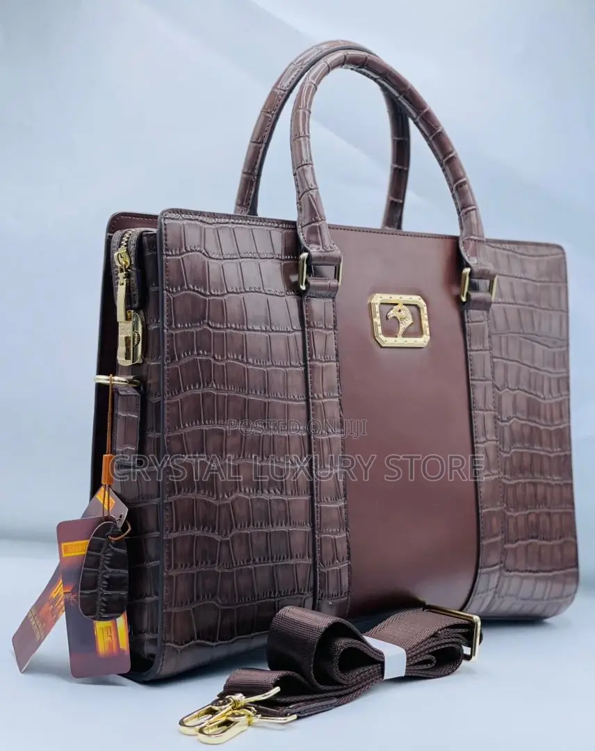 STEFANO RICCI Quality Luxury Genuine Leather Laptop Bag