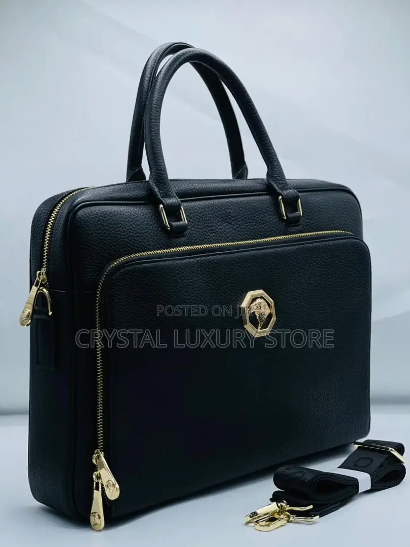STEFANO RICCI Quality Luxury Genuine Leather Laptop Bag